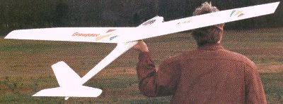 image: hand launching an electric sailplane