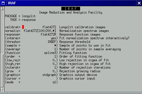 response parameters screenshot