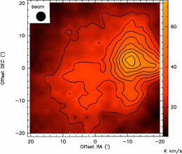 CO J=4-3 in the rho Oph cloud