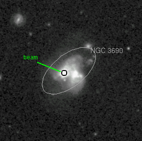 Red optical image of the Arp 299 merger system