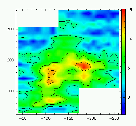 OTF map of the rho Oph A cloud core in HCO+ 4-3