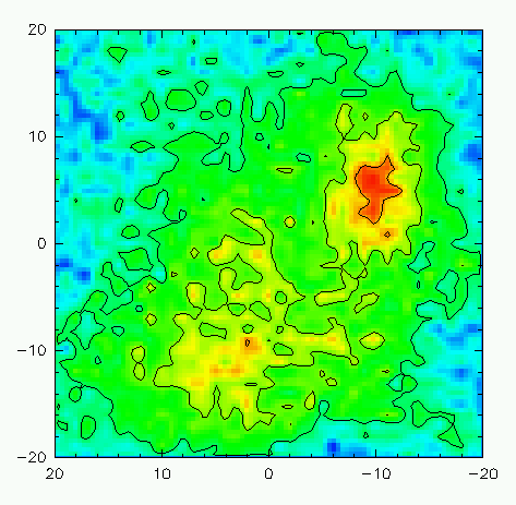 CI map of rho Oph, uniformly sampled map using position
switching